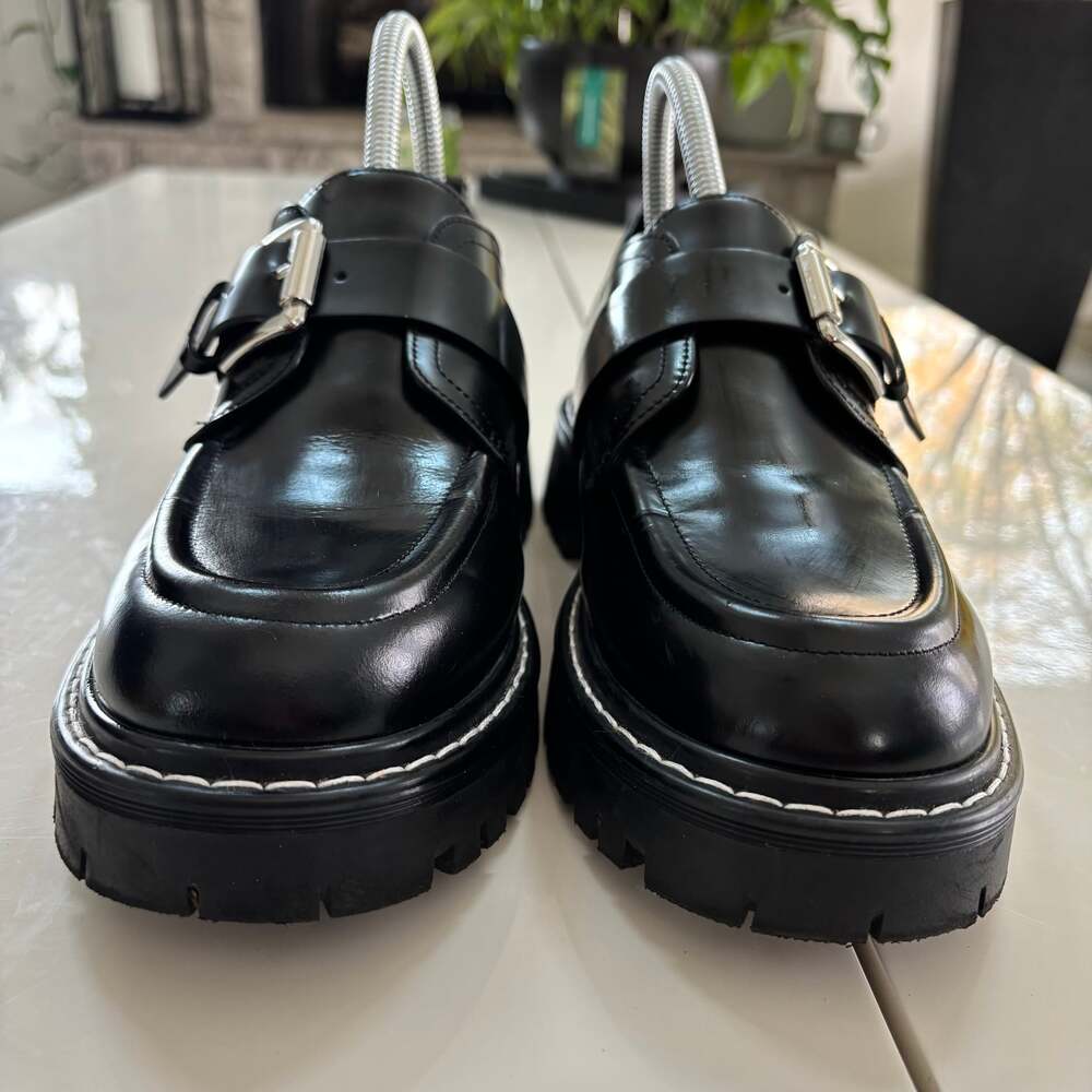 Marc Fisher LTD Tarla Leather Lugged-Sole Loafers Womens 7 - Picture 5 of 9